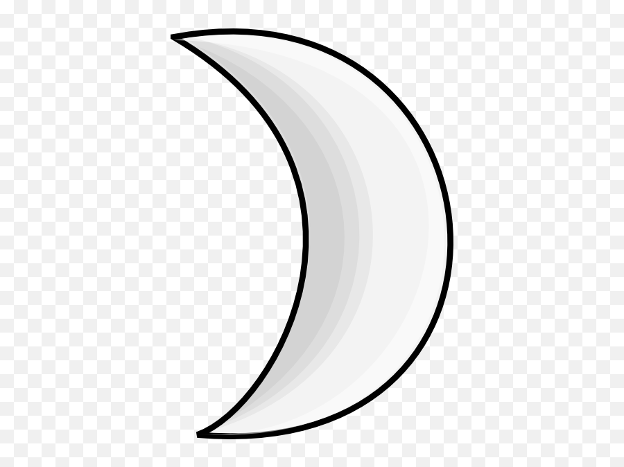 Moon Crescent 2 Clip Art - Vector Clip Art Eid Moon Png White,Crescent Png