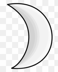 Moon Crescent 2 Clip Art - Vector Clip Art Eid Moon Png White,Crescent Png