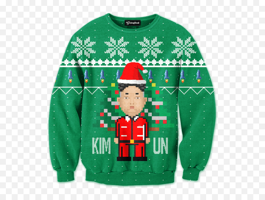 Kim Jong Un Ugly Sweater - Getonfleek Cool Sweaters Png,Sweater Png