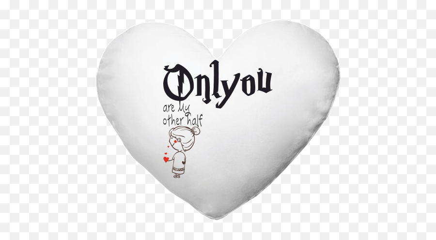 Onlyou Girl Heart Shape Cushion With Photo Printing - Heart Png,Half Heart Png
