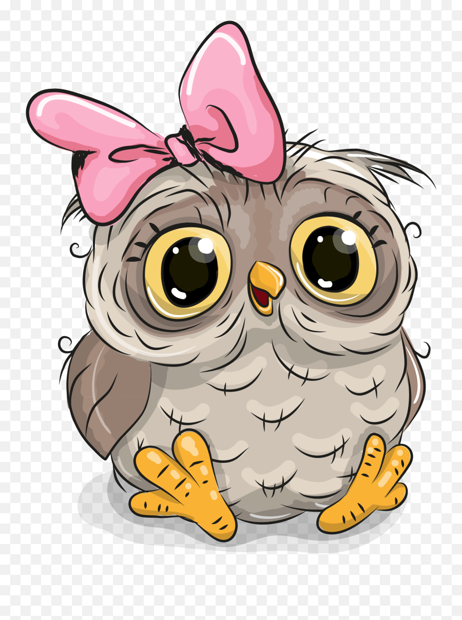 Download Owl Cute Cartoon Illustration Stock Hd Png - Cute Cartoon Owl Png,Cute Png Images