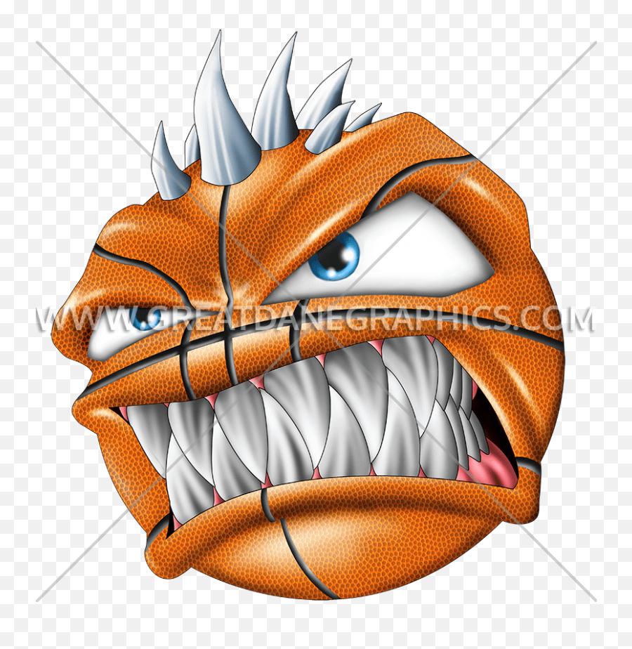 Monster Basketball Production Ready Artwork For T - Shirt Monster Basketball Png,Cartoon Basketball Png