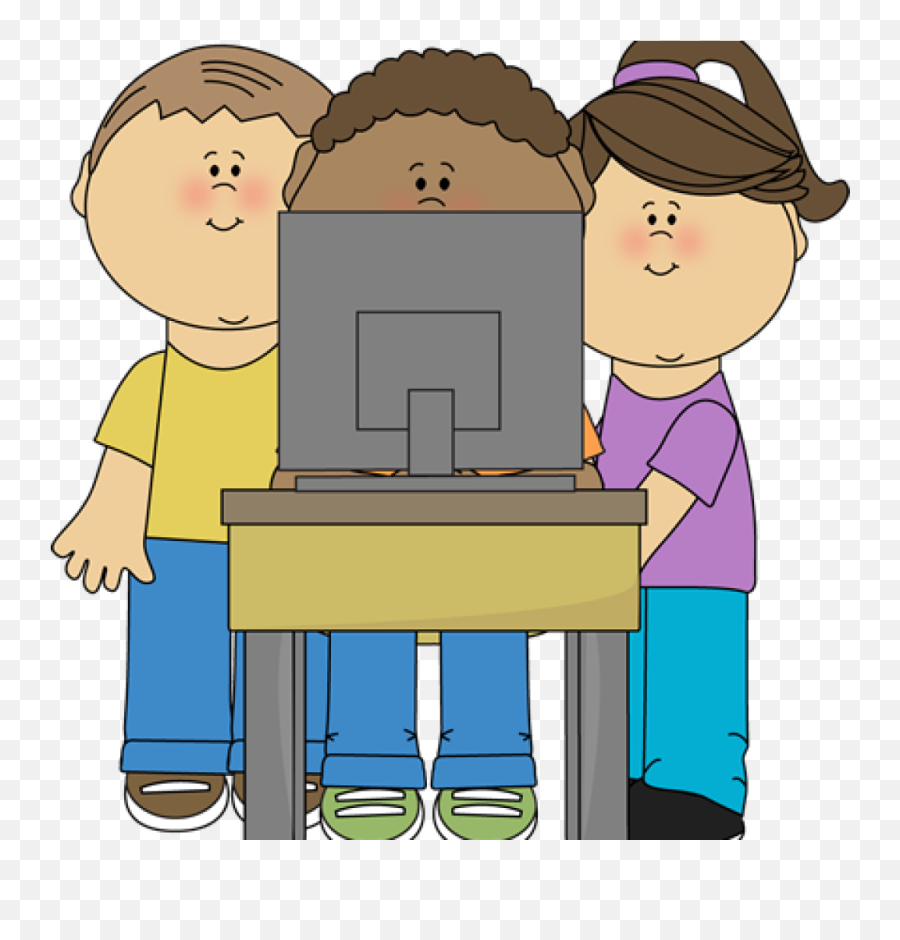 Download Hd School Computer Clipart - Computer Kid Clip Art Png ...