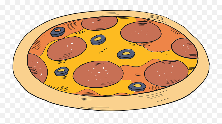 Pizza Clipart - Pepperoni Pizza Png,Pizza Clipart Transparent