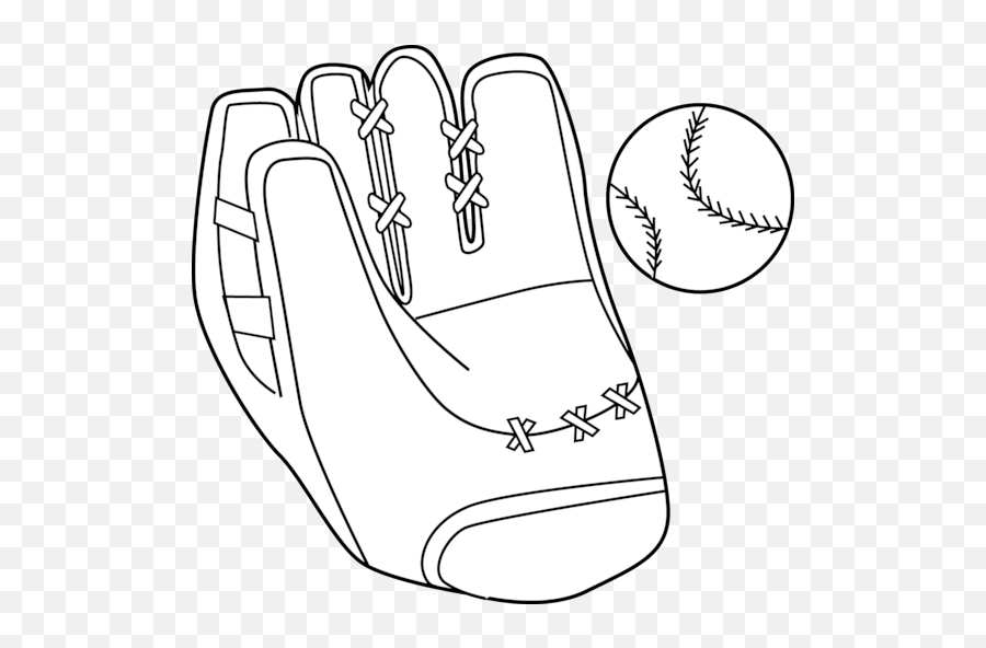 Baseball Glove White Clipart - Clipartbarn Mitt Black And White Png,Baseball Clipart Png