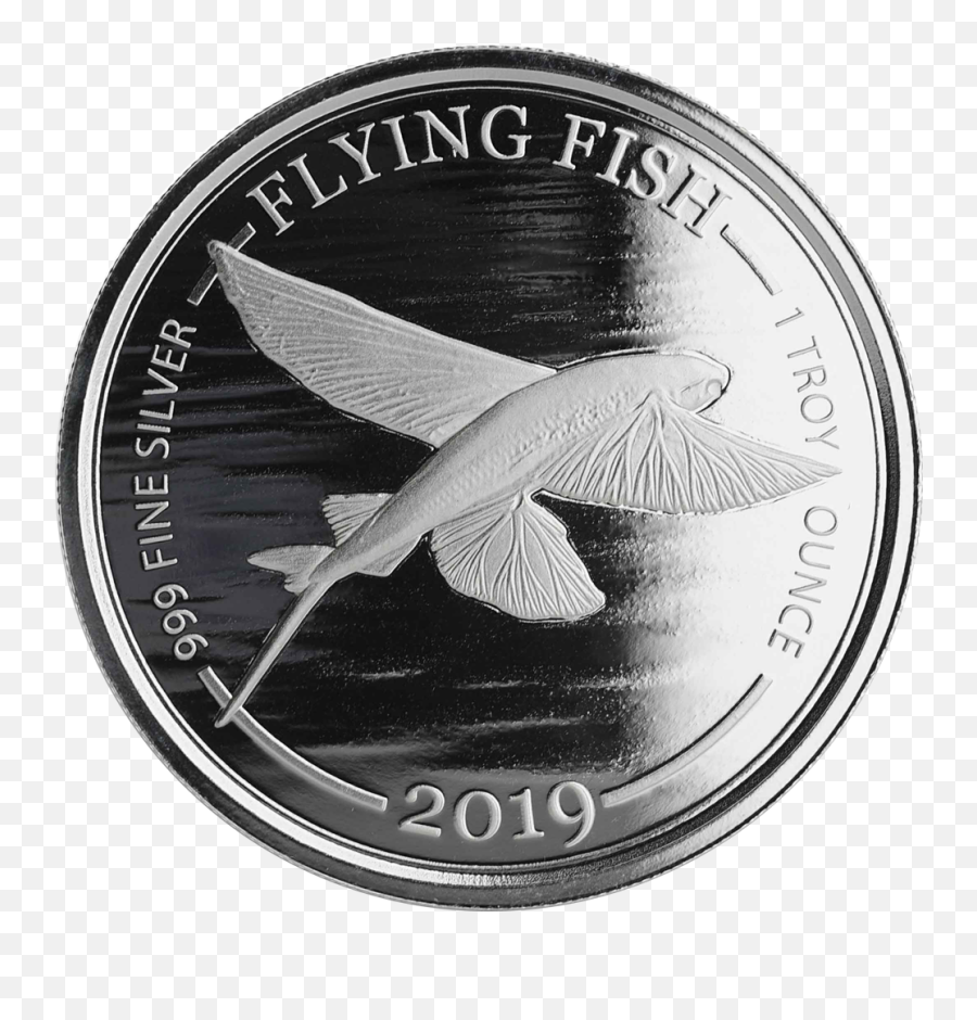 Flying Fish - 1 Oz Emkcom Barbados Flying Fish Coins Png,Flying Money Png