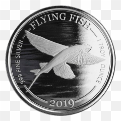 Flying Fish - 1 Oz EMKcom Barbados Coins png