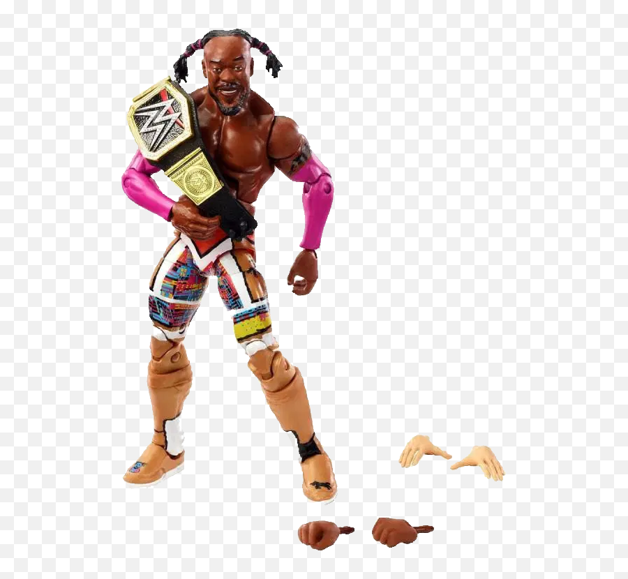 Wwe Elite Collection Wrestlemania 36 Kofi Kingston - Kofi Kingston Action Figure Png,Kofi Kingston Png