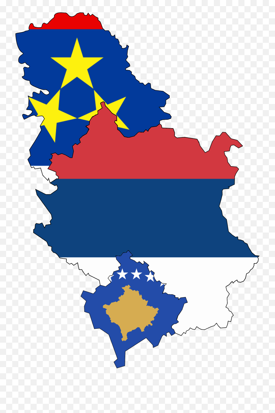 Serbia Flag Clipart Transparent Background - Vojvodina Flag Serbia Without Kosovo And Vojvodina Png,Dominican Flag Png