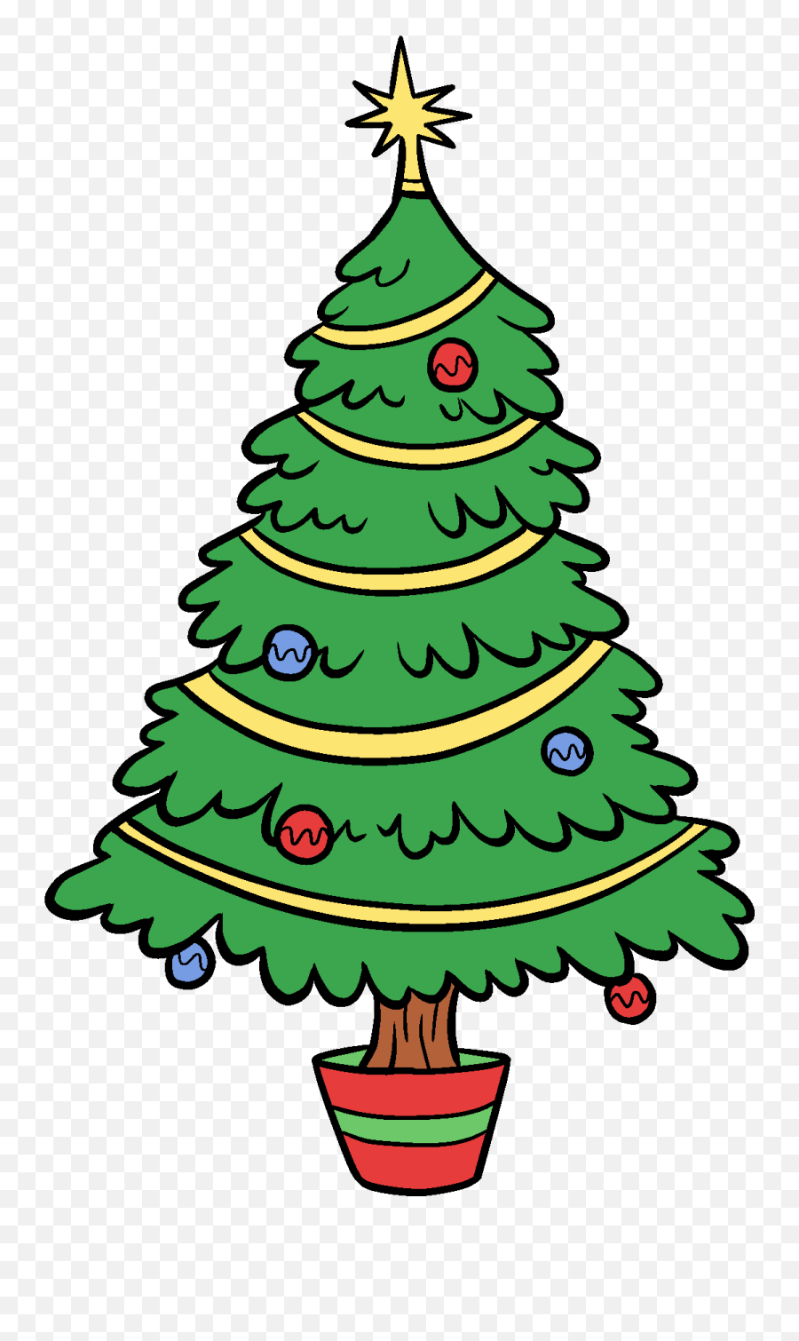 Merry Christmas Tree Drawing - Clip Art Christmas Logo Png,Christmas Tree Outline Png