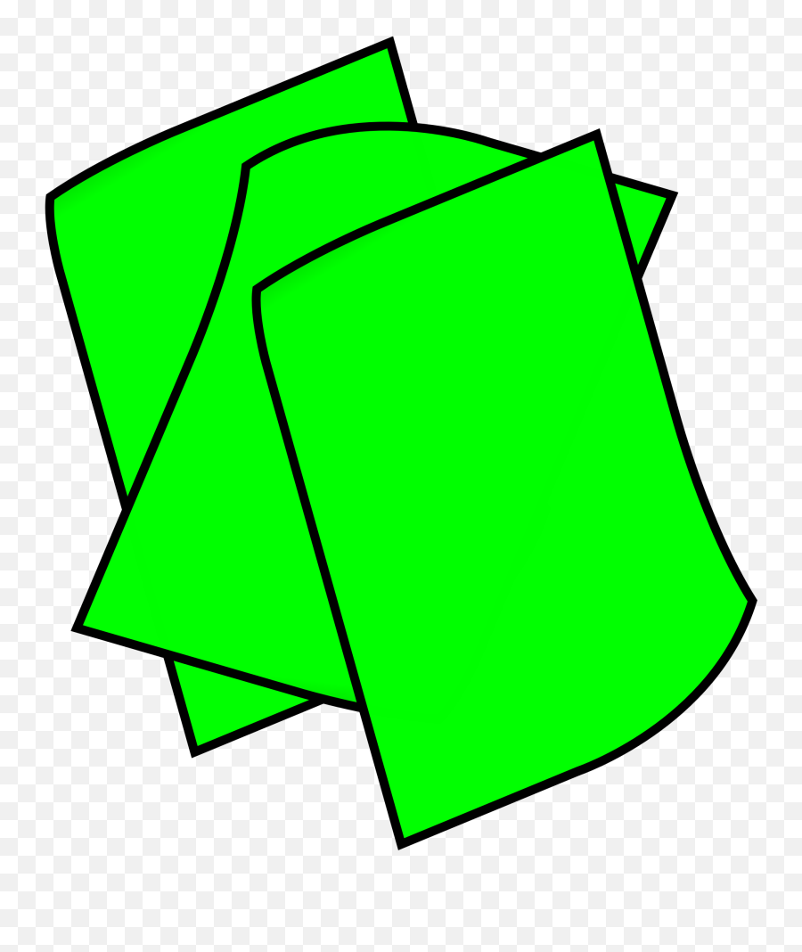 Clipart - Green Paper Clipart Png,Stack Of Paper Png