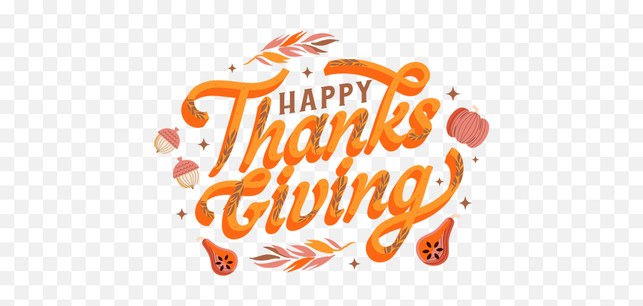 Happy Thanksgiving Pumpkin Lettering - Happy Thanksgiving Logo Png,Thanksgiving Pumpkin Png