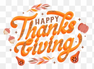 Happy Thanksgiving Pumpkin Lettering - Logo Png