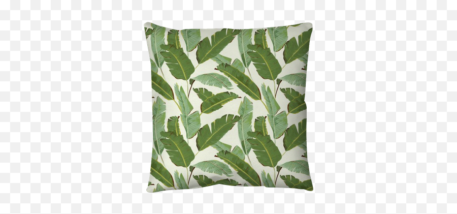 Seamless Pattern Tropical Palm Leaves Background Banana Throw Pillow U2022 Pixers - We Live To Change Tropical Vibes Interior Design Png,Banana Leaves Png