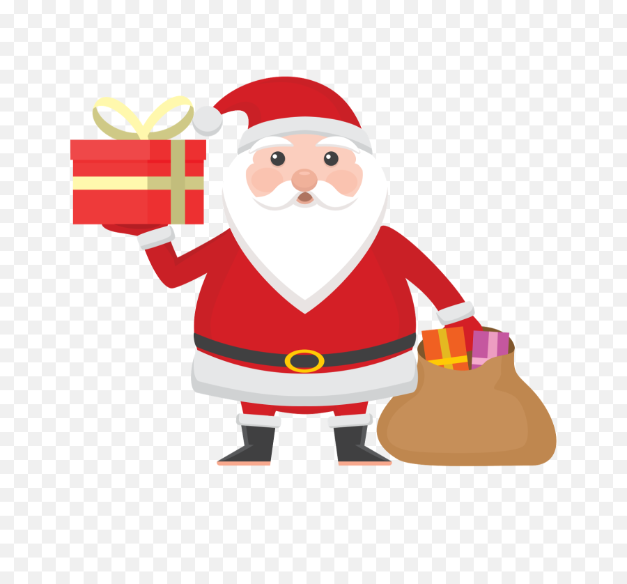 Santa With Transparent Background Cartoon - Santa Claus Merry Christmas Png, Santa Hat With Transparent Background - free transparent png images -  