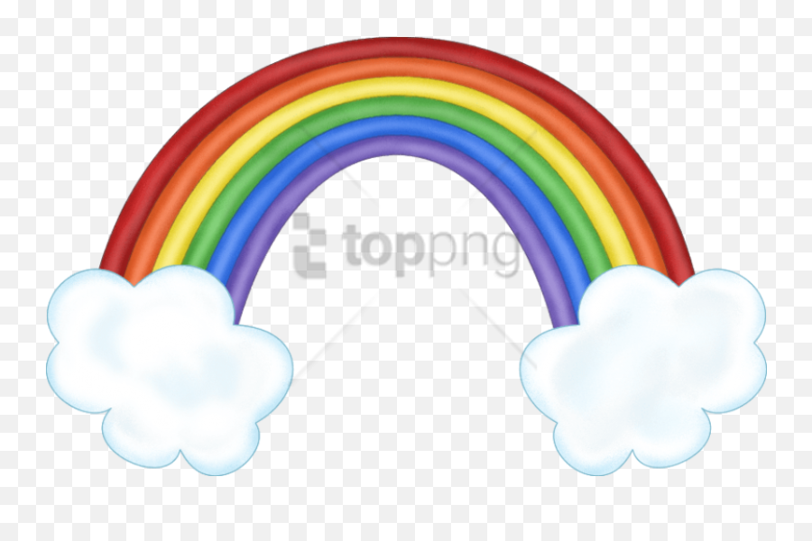 Free Png Rainbow Cloud Image - Rainbow With Clouds,Rainbow Cloud Png
