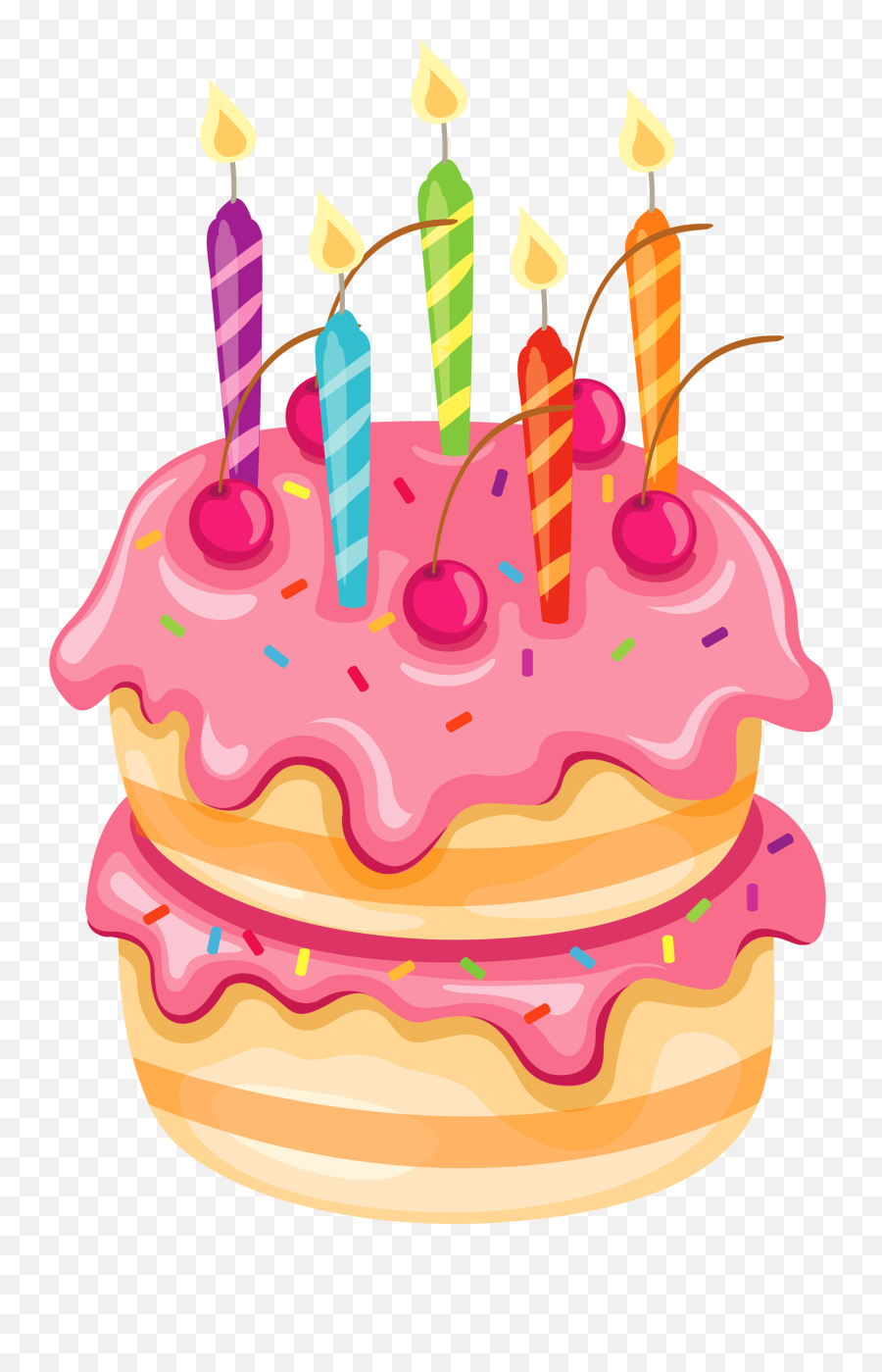 Pink Cake With Candles Png Clipart Birthday Candle