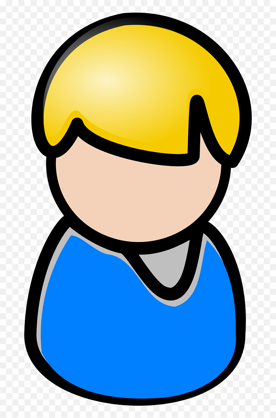 Avatar User Blue Man Public Domain Image - Freeimg Cartoon Blond Hair Boy Png,User Icon Vector