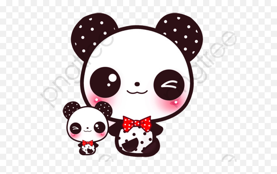 Cartoon Baby Panda - Cartoon Cute Kawaii Panda Transparent Png,Cute Panda Png