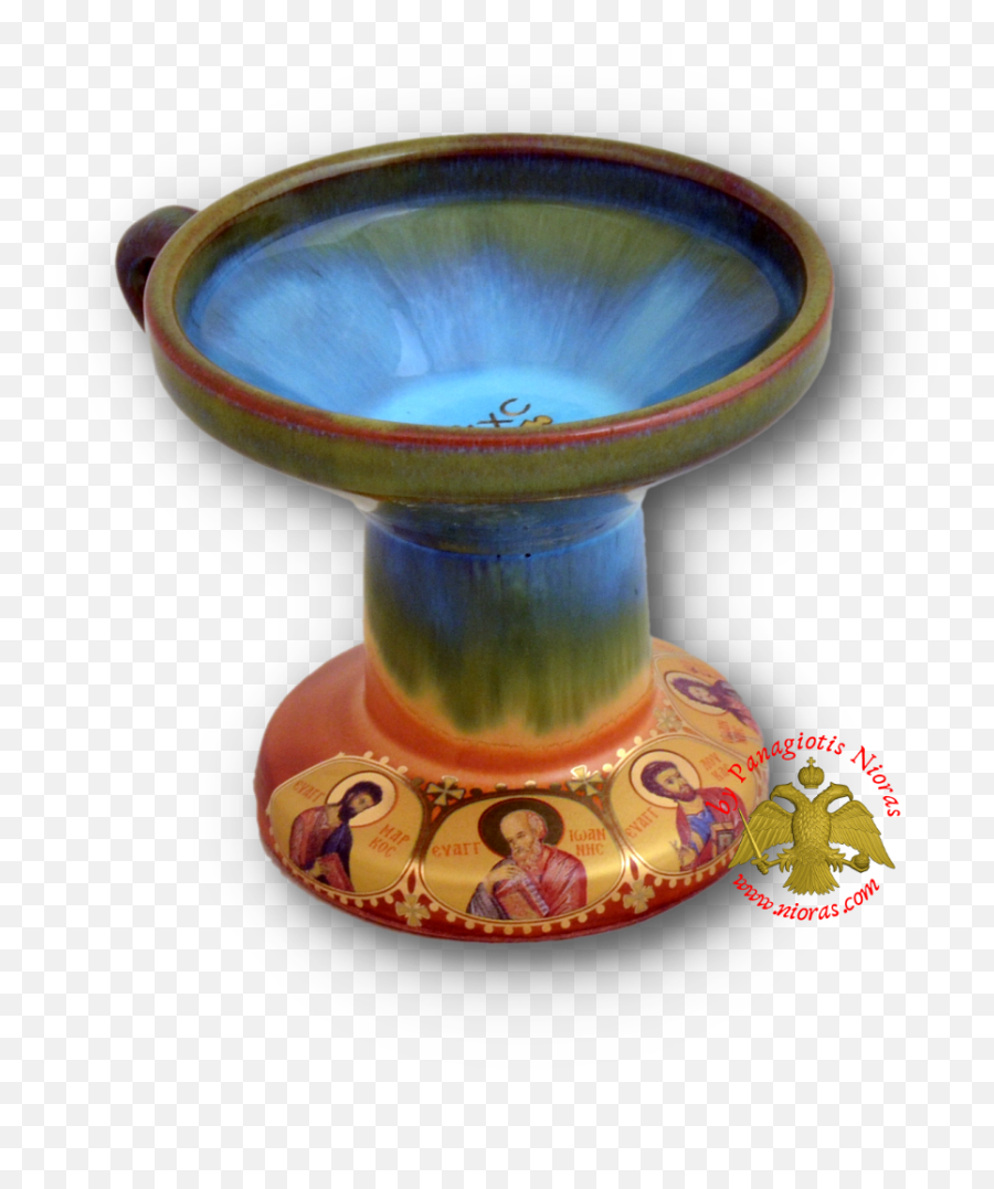 Porcelain Incense Burner Ceramic Icxc With Holy Icons Green - Serveware Png,Pottery Icon