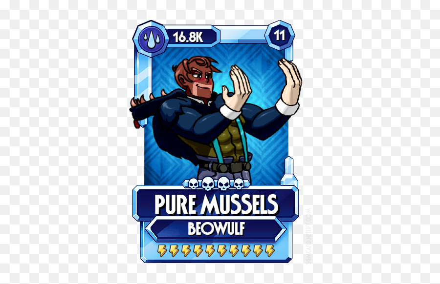 The Time Has Come Beowulf As Walrus From Alice In - Skullgirls Moblie Custom Cards Png,Alice In Wonderland Icon