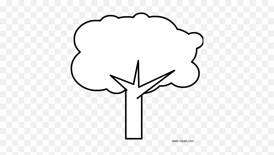 Free Tree Clip Art Images In Png Format - Illustration,Black And White Tree Png