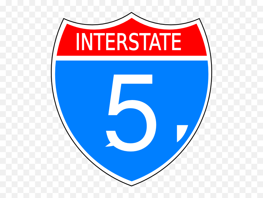 Interstate 5 Clip Art - Vector Clip Art Online Vertical Png,Interstate Icon