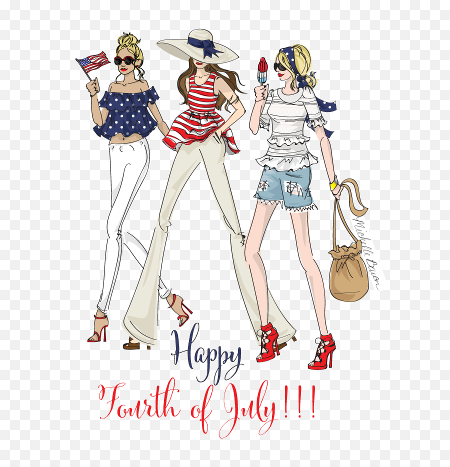 Fourth Of July Png - Fashion Illustration Thursday Fourth Of Happy 4th Of July Fashion,Fourth Of July Png