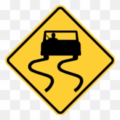 Squiggly Line Png - Winding Road Ahead Sign