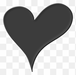Black Heart Drawing - Vector Png