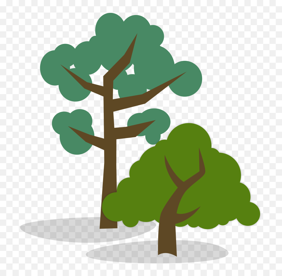 Stylized Illustration Of One Tall And - Short Tree Vs Tall Tree Png,Tall Tree Png