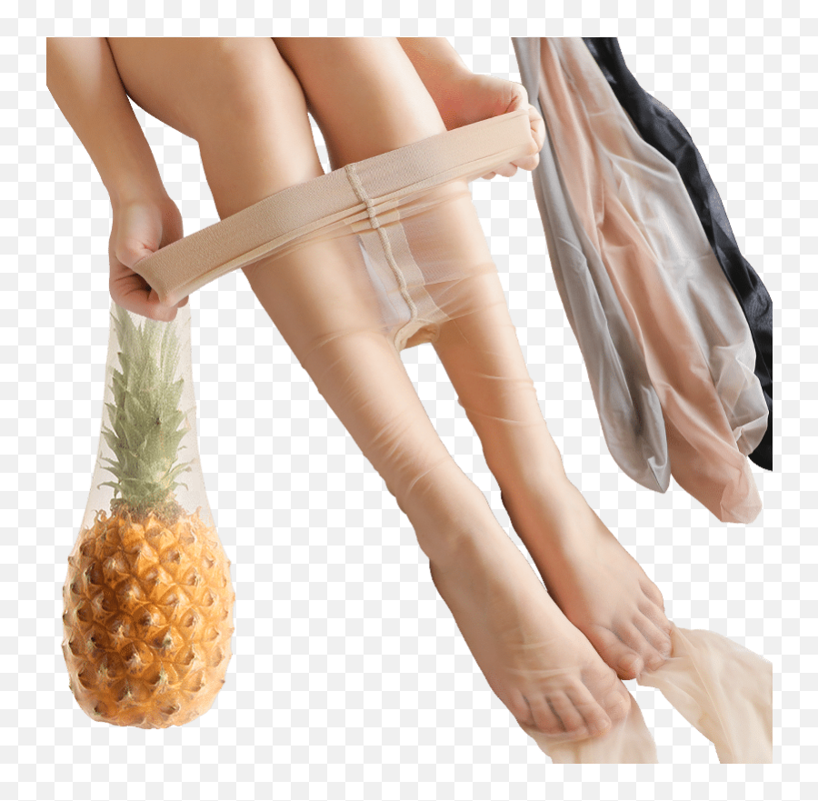 Stockings Children Flesh - Colored Longbarreled Antihook Wire Transparent Pantyhose Pineapple Genuine Artifact With Slim Legs Black Xia Tianguang Natural Foods Png,Legs Transparent