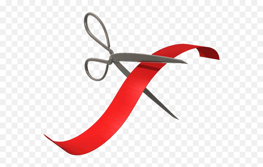 Clip Cut Ribbon Black And White - Ribbon Cutting Png File,Ribbon Cutting Png