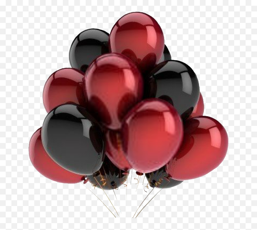 Download Balloons Red Black Redandblack - Balloon Png Black Red,Red Balloons Png