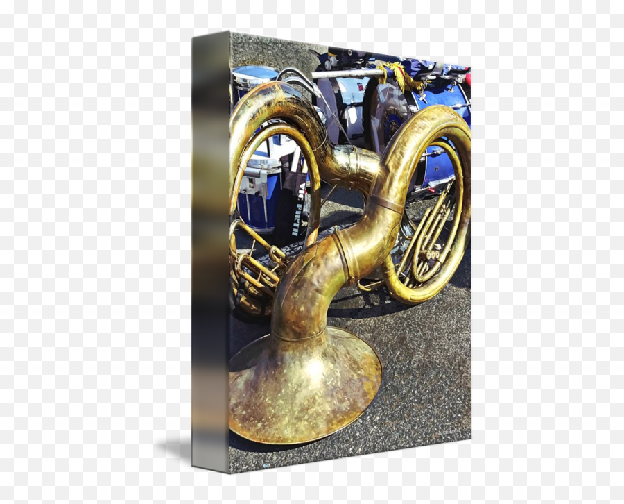 Two Sousaphones And Drums By Susan Savad - Sousaphone Png,Sousaphone Png