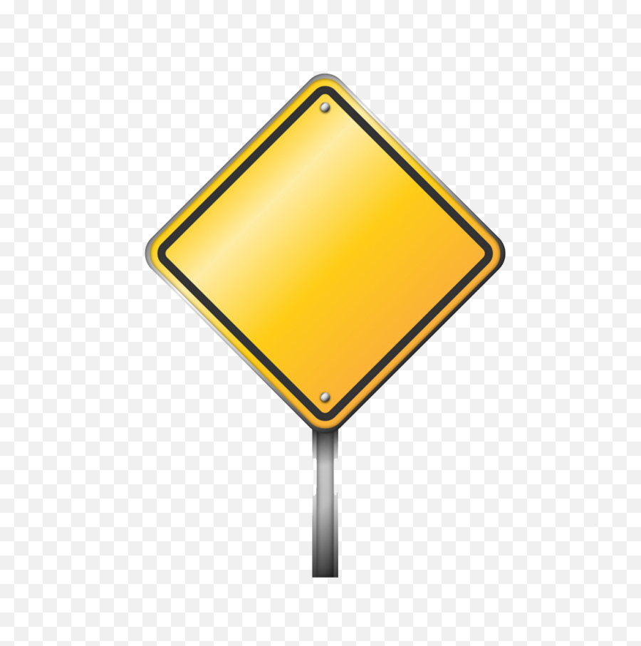 Traffic Sign Warning Icon - Blank Road Sign Transparent Png,Warning Sign Png
