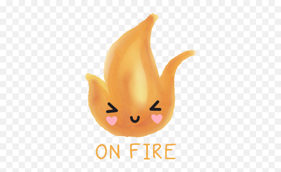 On Fire Kawanimals Gif - Cat Png,Flame Gif Transparent