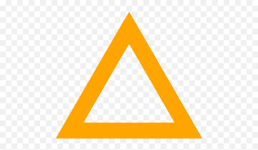 Orange Triangle Outline Icon - Triangle Png,Triangle Outline Png