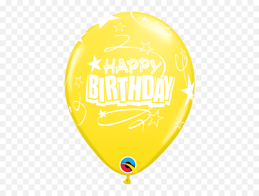 Happy Birthday Streamers U0026 Stars Yellow 11 Balloons - Birthday Boy Yellow Png,Streamers Png