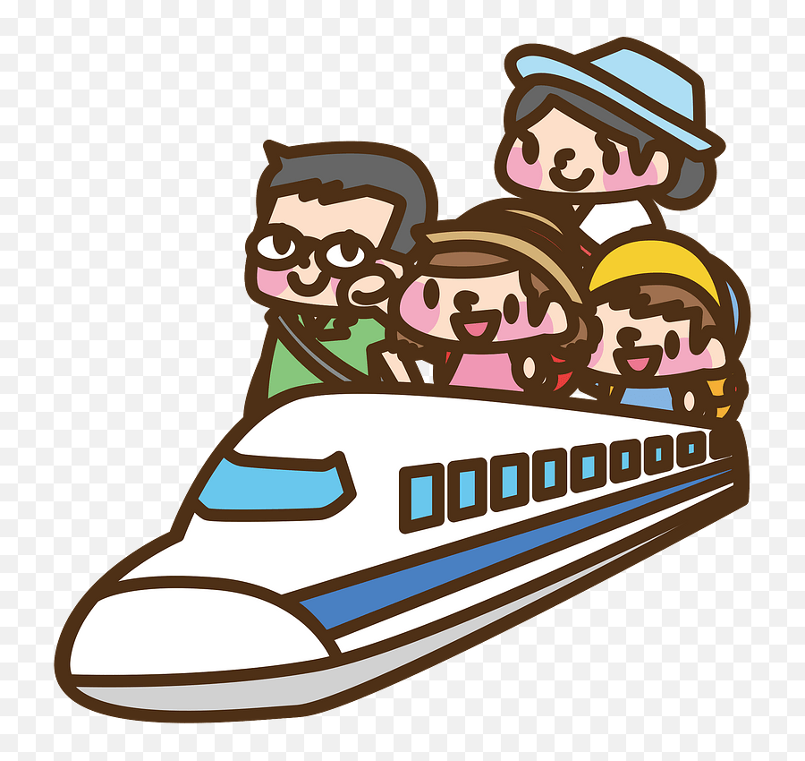 Family Shinkansen Travel Clipart Png