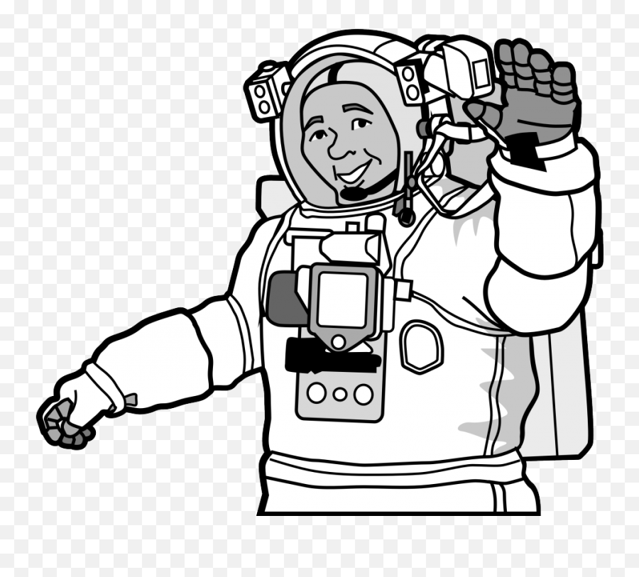Space Helmet Png - Astronaut Clipart Black And White,Space Helmet Png