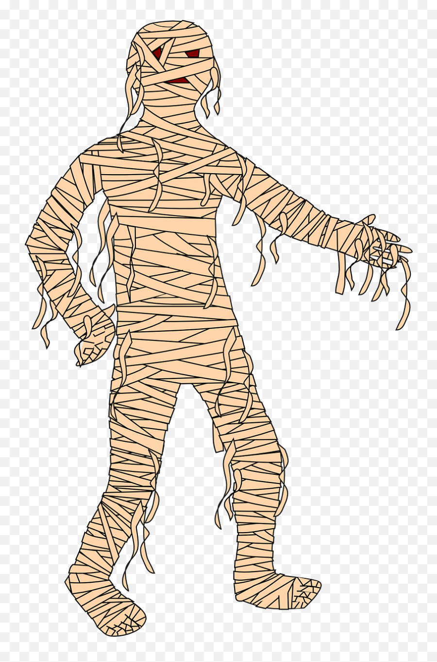 Mummy Cartoon Halloween - Free Vector Graphic On Pixabay Egyptian Mummy For Kids Png,Cartoon Png