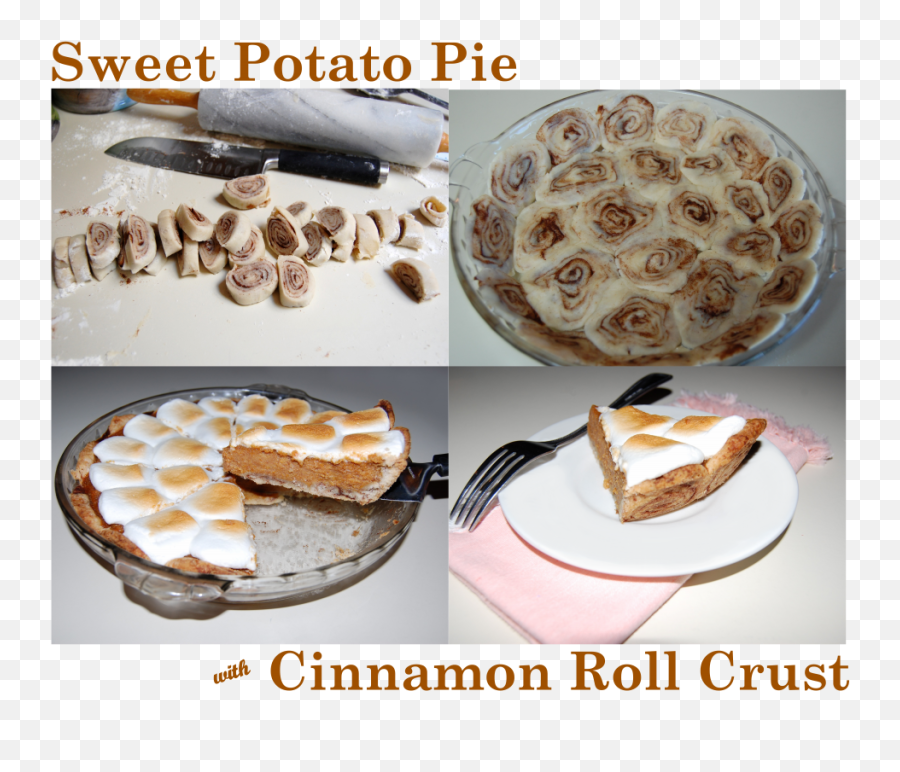 Sweet Potato Pie With Cinnamon Roll Crust - Snack Cake Png,Cinnamon Roll Png