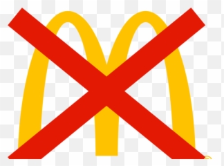 Logo With X Through It Clipart - Mcdonalds Slash png
