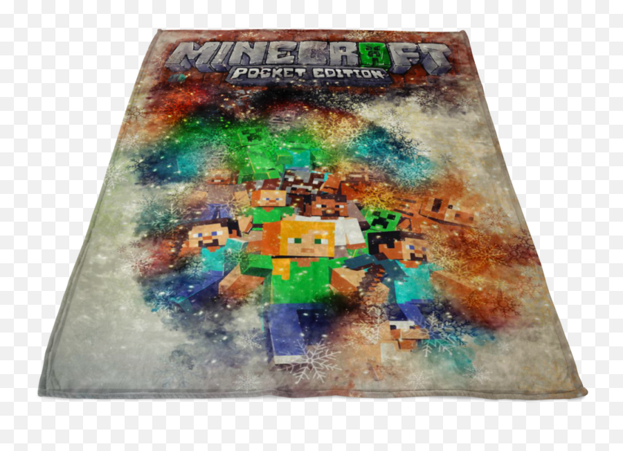 Minecraft Fleece Blanket Christmas Colorful - Poster Png,Minecraft Book Png
