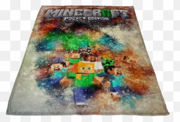 Minecraft Fleece Blanket Christmas Colorful - Poster Png,Minecraft Book Png