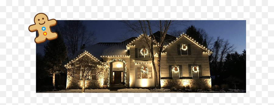 Holiday Decorating U0026 Lighting In Wall Township Brick Point - Landscape Lighting Png,String Of Christmas Lights Png