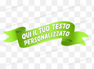 Green Ribbon With Custom Text - Tree Full Size PNG Graphic Design