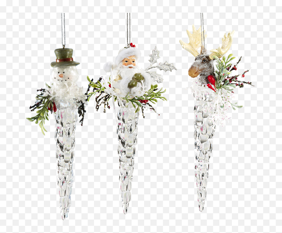 Acrylic Icicles Set Of 3 Png Transparent