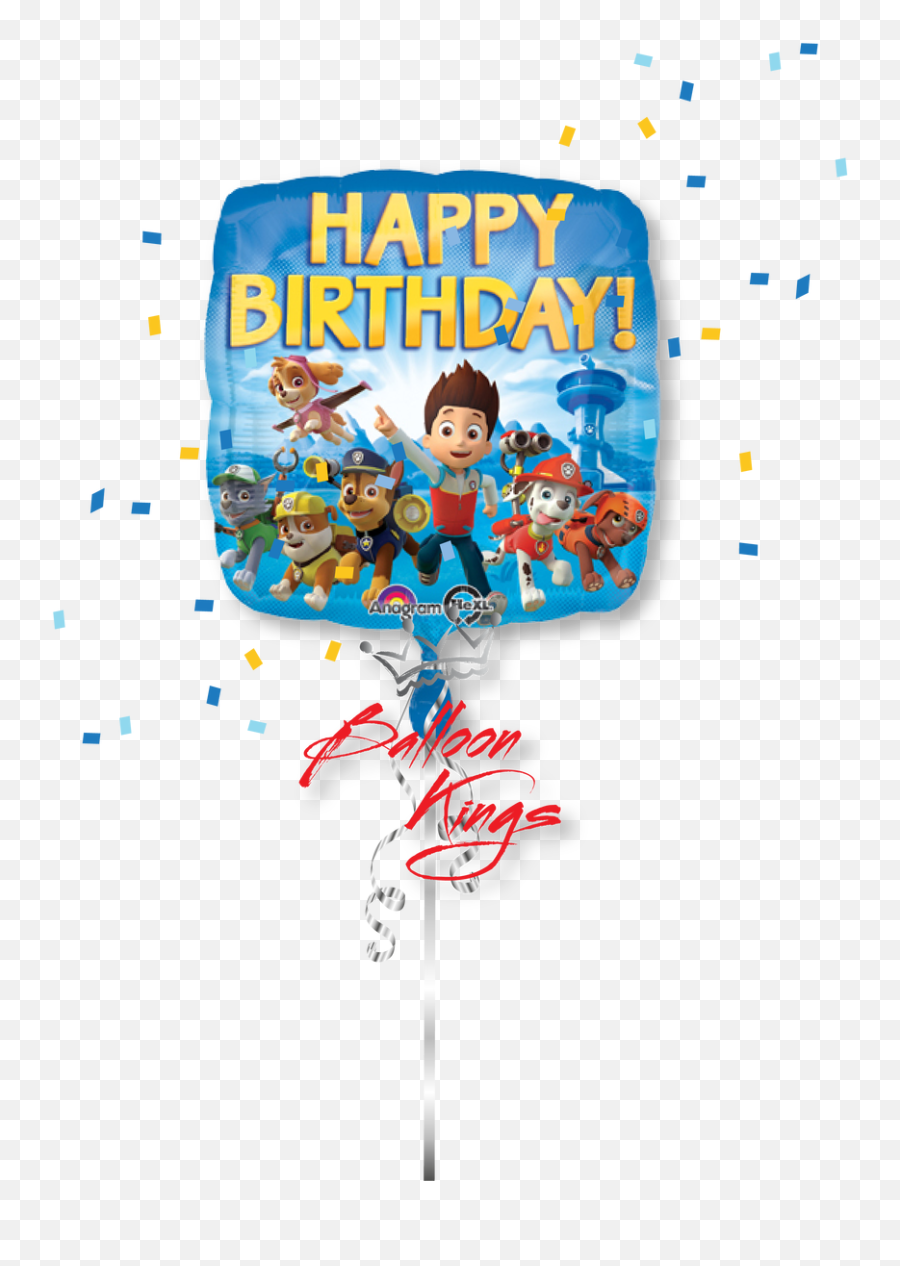 Happy Birthday Paw Patrol Group - Printable Happy Birthday Paw Patrol Png,Happy Birthday Balloons Png